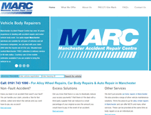 Tablet Screenshot of manchesteraccidentrepaircentre.co.uk